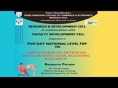 APPLICATION OF ARTIFICIAL INTELLIGENCE (AI) IN ACADEMIC RESEARCH - DAY 3 | Shree Damodar College